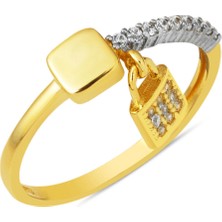 Bilezikci Kilit Sallantılı Pandora 14 Ayar Yüzük Altın