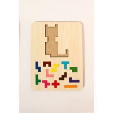 Store Ahşap Eğitici Puzzle | 3’ü 1 Arada Şekiller, Renkler ve Hayvanlar Yapboz | Montessori 3+ Yaş Oyuncak