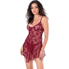 Eterelle Moda Eterelle Sarı Kısa Tül Gecelik