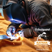 Firstguard Kaynak Battaniyesi, 850 Gsm Fiberglas Kumaş, Ağır Hizmet Tipi, Kaynak ve Metal Kesme Işleri Için Ce EN-1869:2019 (1 M x 1 M)