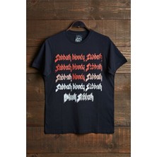 Black Sabbath Repeat Vintage Yıkamalı Siyah Rock Grup T-Shirt