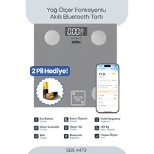 SBS-4473 Bluetooth Dijital Yağ Su Kas Vücut Kitle Endeksi Kilo Ölçer Tartı Baskül