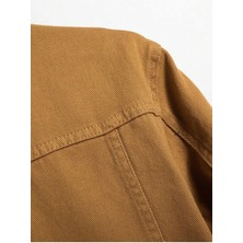 Wkm Erkek Jean Denim Standart Kalıp Cepli Düğmeli Kot Ceket