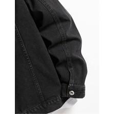 Wkm Erkek Jean Denim Standart Kalıp Cepli Düğmeli Kot Ceket