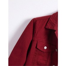 Wkm Erkek Jean Denim Standart Kalıp Cepli Düğmeli Kot Ceket