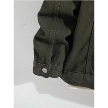 Wkm Erkek Jean Denim Standart Kalıp Cepli Düğmeli Kot Ceket