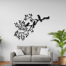 Abronya Duvar Metal Tablo Ağaç Dalı Motifli Lazer Kesim Tablo