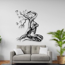 Abronya Duvar Aksesuarları Metal Doğa ve Ağaç Kadın Temalı Metal Tablo