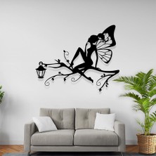 Abronya Kelebek Tablo Lazer Kesim Kelebek Kız Tasarımı Metal Tablo