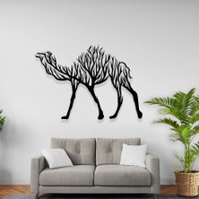 Abronya Modern Salon Duvar Aksesuarları Deve Hayvan Motifli Illüstrasyon Tasarım Tablo