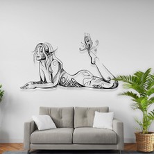 Abronya Metal Lazer Kesim Tablo Kadın Silueti