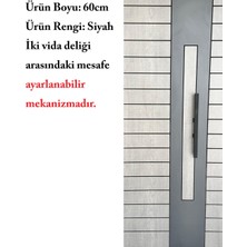 Homdep Çelik Kapı Çekme Kolu Tutma Kolu Kare Model Renk Siyah 60CM
