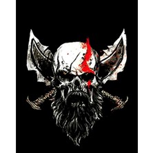 God Of War Skull Kratos Büyük Sırt Patch Yama