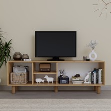 Bohem Serisi Natura Ceviz-Meşe Pvc Hasır Desen Tv Ünitesi