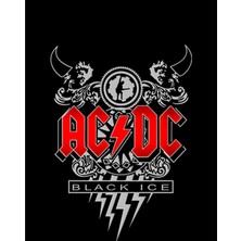 Ac Dc Black Ice Design Büyük Sırt Patch Yama