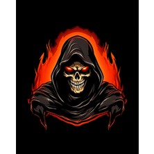 Skeleton Ghost Fire Büyük Sırt Patch Yama