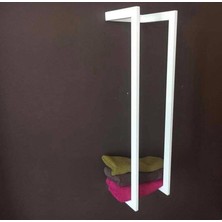 Abronya Metal Havluluk Banyo Rafı Beyaz Renk 1 Adet
