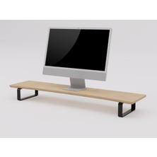 Doğal Ahşap Monitör Yükseltici Monitor Altlığı Monitör Sehpası Monitör Standı Curve