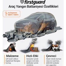 Firstguard Araç Yangın Battaniyesi-6 M x 8 M, Elektrikli/yakıtlı Araç Kazaları Için Yangına Dayanıklı Battaniye,yangın Söndürme Battaniyesi, Silikon KAPLAMALI%100 Fiberglas, EN-13501,NFPA-701,EN-1869