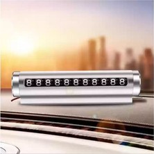 Gri Metal Kasa Numara Çevirmeli Araç Içi Telefon Numaratör Park Numarası Parkmatik Araba Numaratör