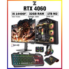 Zeiron Warrior Spine X9 I5 14400F 32GB 1tb M.2 SSD RTX4060 27" 280Hz Sıvı Soğutmalı Oyuncu Bilgisayarı