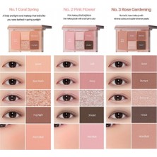 Merythod Blurring Multi Palette 02 Pink Flower - Mat, Işıltılı ve Glitter Içeren Çok Yönlü Allık ve Far Paleti