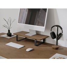 Doğal Ahşap Monitör Yükseltici Monitor Altlığı Monitör Sehpası Tek Monitör