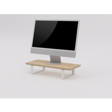 Doğal Ahşap Monitör Yükseltici Monitor Altlığı Monitör Sehpası Tek Monitör