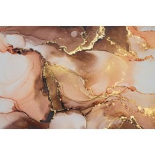 Özel Duvarlar Kahverengi - Gold Mermer Desen