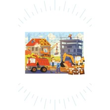 96 Parça Puzzle 3'lü Set 96 Parça Gemiler - 96 Parça Çufçuf Tren – 96 Parça Inşaat
