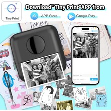 Anka Shop Mini Fotoğraf Resim Yazıcı Kablosuz Etiket Yazıcı Baskı Makinesi Ios Android Uyumlu Termal Printer