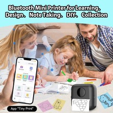 Anka Shop Mini Fotoğraf Resim Yazıcı Kablosuz Etiket Yazıcı Baskı Makinesi Ios Android Uyumlu Termal Printer