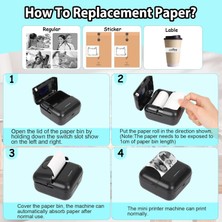 Anka Shop Mini Fotoğraf Resim Yazıcı Kablosuz Etiket Yazıcı Baskı Makinesi Ios Android Uyumlu Termal Printer