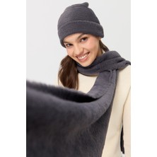 Desen Triko Kadın Triko Afrodit Bere Antrasit