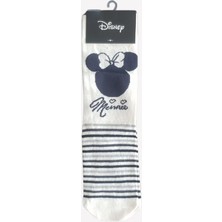 Desenli Lisanslı Renkli Minnie Mouse Kadın Çorap - 3 Lü