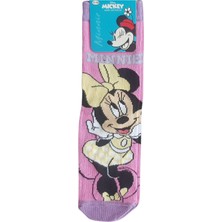 Desenli Lisanslı Renkli Minnie Mouse Çocuk Çorap - 3 Lü