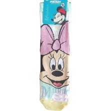 Desenli Lisanslı Renkli Minnie Mouse Çocuk Çorap - 3 Lü