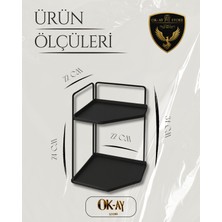 Okay Takı, Makyaj Ve Kozmetik 2 Katlı Masaüstü Raf Çok Amaçlı Servislik - Banyo, Mutfak, Takı, Kozmetik Dekoratif 2 Katlı Raf | Çok Amaçlı Organizer Paslanmaz Çelik & Ahşap Stand