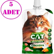 Eurogold Cat Et Ezmesi Tavuk Havuç 100 gr 5 Ad