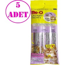 Meo Yavru Kedi Ödülü Krema Ton Balıklı ve Keçi Sütlü 4X15 gr 5 Ad