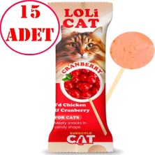 Eurogold Lolicat Fd Kedi Ödülü Kızılcıklı 1,5 gr Lolipop 15 Ad