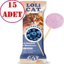Eurogold Lolicat Fd Kedi Ödülü Yaban Mersinli 1,5 gr Lolipop 15 Ad
