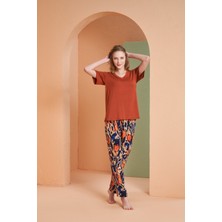 Pjs Pijama Kadın V Yaka Pijama Takımı 27131