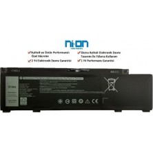 Nion Dell G5 15 5500 P89F P89F003 Uyumlu Notebook Batarya - Pil