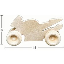 Ahşap Oyuncak Motorsiklet 15X8CM OY101