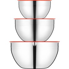 Rosso 9 Prç. Saklama Kabı Rendeli Kırmızı (16 cm , 20 cm , 24 Cm)