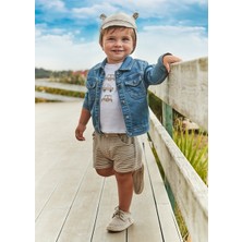 Kids House Mayoral Erkek Bebek Çizgili Şapkalı 3'Lü Takım