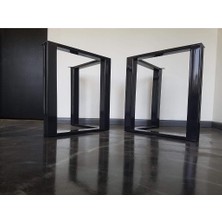 Abronya Metal Sehpa Ayağı V Tasarım Sehpa Ayağı 1 Takım Siyah Renk