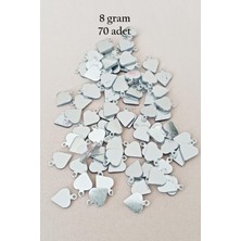 Mbb E-Ticaret Oya Abiye Bileklik Kolye Pleksi Metalik Plastik Pul Gümüş Renk 8 Gram 70 Adet - Bnc530