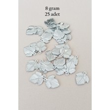 Mbb E-Ticaret Oya Abiye Bileklik Kolye Pleksi Metalik Plastik Pul Gümüş Renk 8 Gram 25 Adet - Bnc522